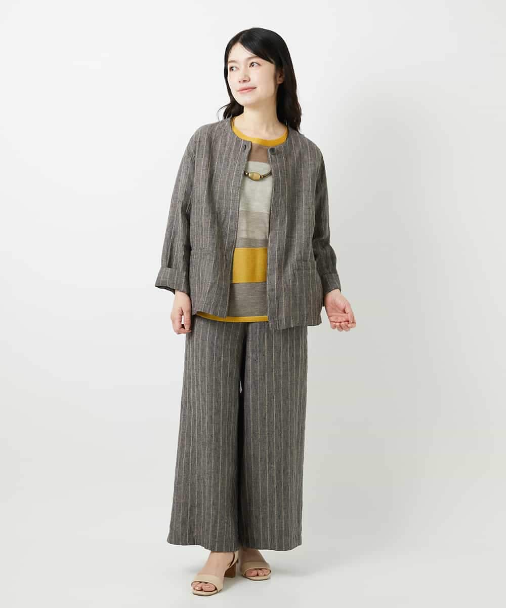 NHFGE50250 GIANNI LO GIUDICE(小さいサイズ)(メゾン ドゥ サンク) [アンサンブル対応]LEVITAサマーニット マスタード系