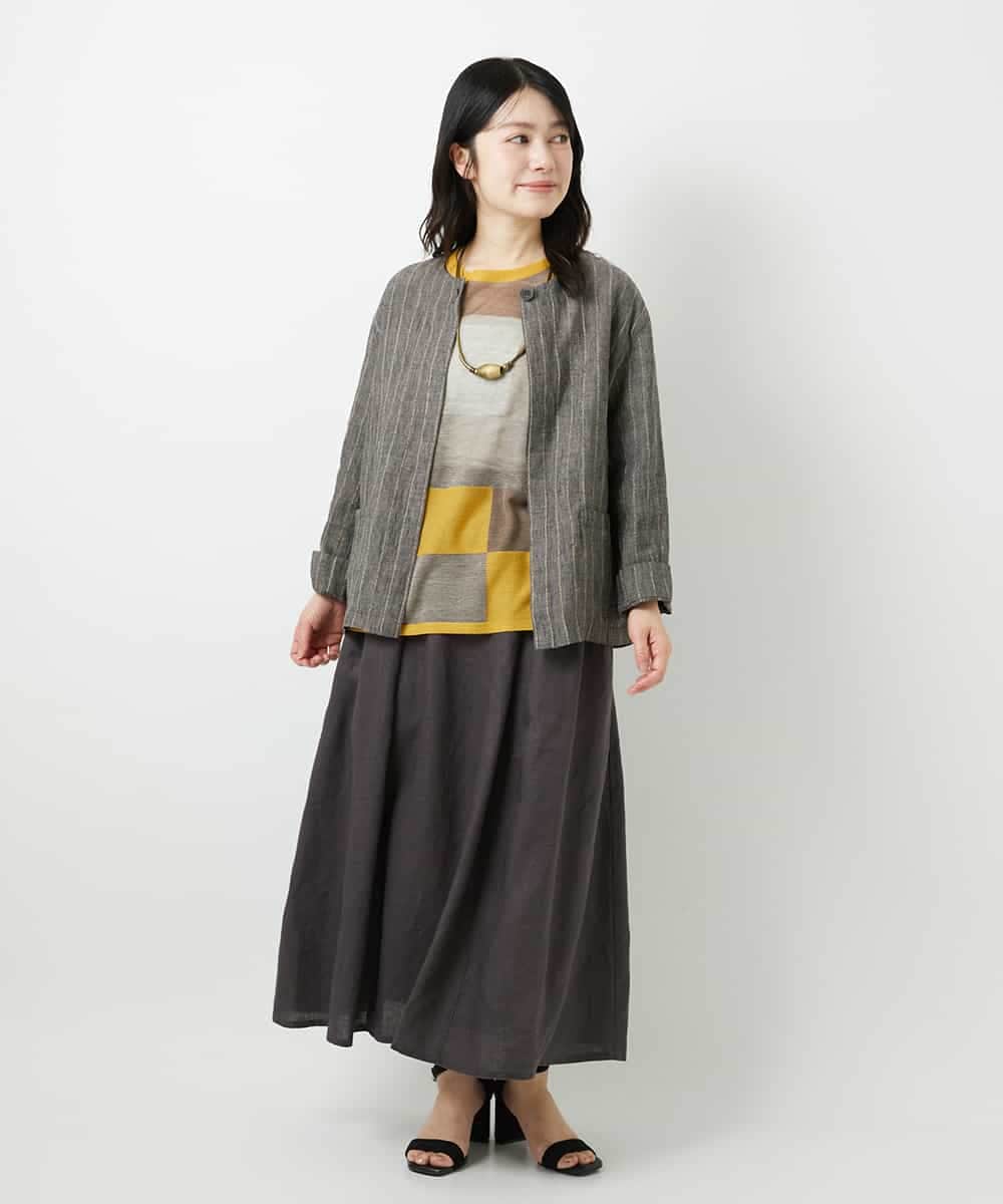 NHFGE50250 GIANNI LO GIUDICE(小さいサイズ)(メゾン ドゥ サンク) [アンサンブル対応]LEVITAサマーニット マスタード系