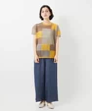 NHFGE50250 GIANNI LO GIUDICE(小さいサイズ)(メゾン ドゥ サンク) [アンサンブル対応]LEVITAサマーニット マスタード系