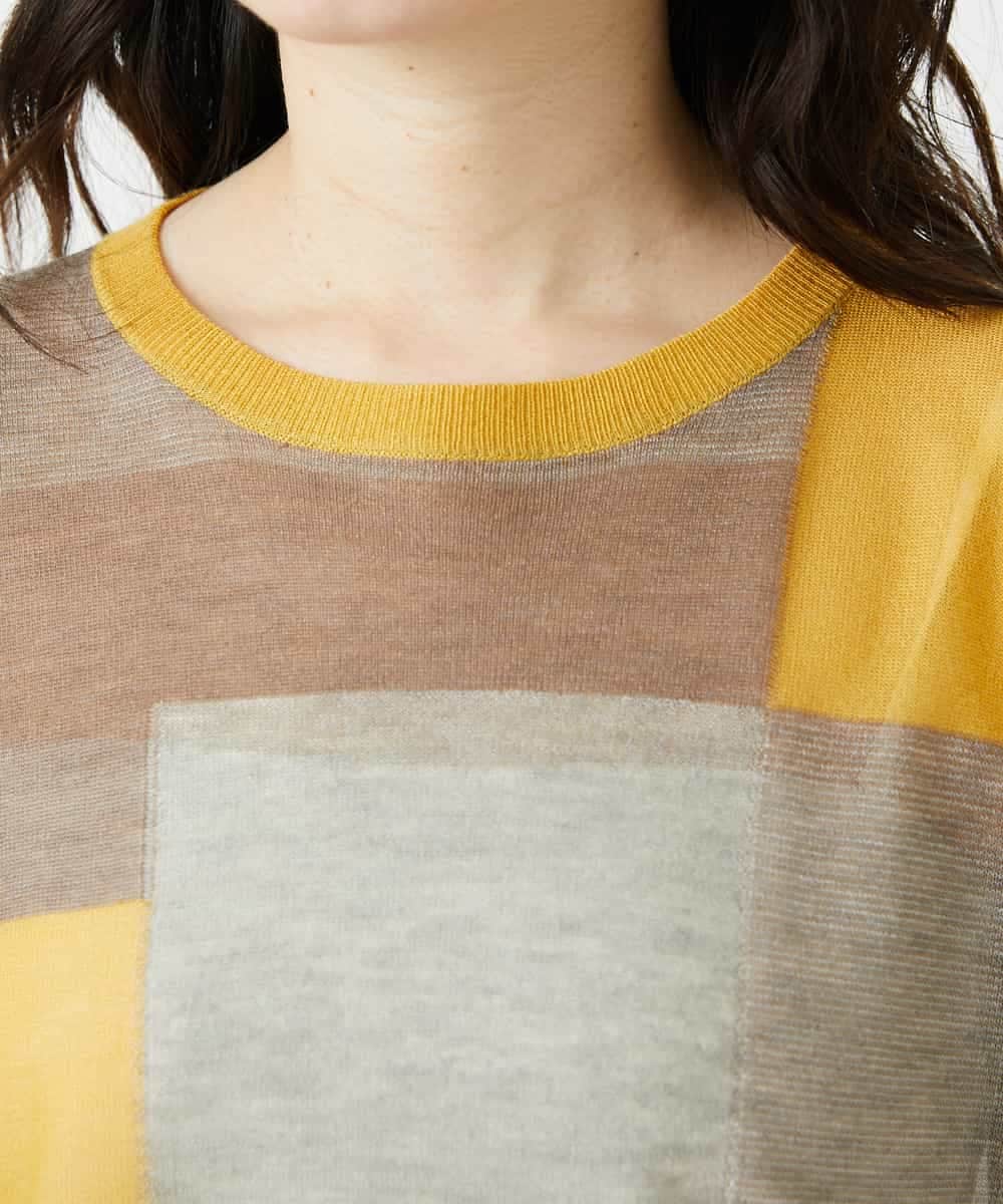 NHFGE50250 GIANNI LO GIUDICE(小さいサイズ)(メゾン ドゥ サンク) [アンサンブル対応]LEVITAサマーニット マスタード系