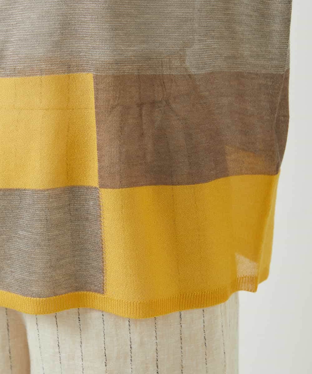 NHFGE50250 GIANNI LO GIUDICE(小さいサイズ)(メゾン ドゥ サンク) [アンサンブル対応]LEVITAサマーニット マスタード系