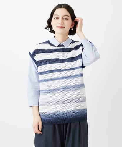 NHFGF40230 GIANNI LO GIUDICE(小さいサイズ) カスリボーダーニットベスト