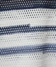 NHFGF40230 GIANNI LO GIUDICE(小さいサイズ)(メゾン ドゥ サンク) カスリボーダーニットベスト ネイビー