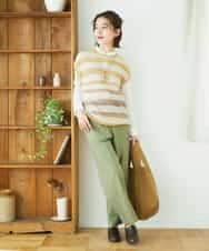 NHFGF40230 GIANNI LO GIUDICE(小さいサイズ)(メゾン ドゥ サンク) カスリボーダーニットベスト ネイビー