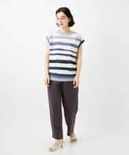 NHFGF40230 GIANNI LO GIUDICE(小さいサイズ)(メゾン ドゥ サンク) カスリボーダーニットベスト ネイビー