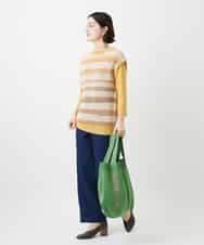 NHFGF40230 GIANNI LO GIUDICE(小さいサイズ)(メゾン ドゥ サンク) カスリボーダーニットベスト ネイビー