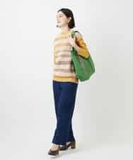 NHFGF40230 GIANNI LO GIUDICE(小さいサイズ)(メゾン ドゥ サンク) カスリボーダーニットベスト ネイビー