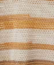 NHFGF40230 GIANNI LO GIUDICE(小さいサイズ)(メゾン ドゥ サンク) カスリボーダーニットベスト ネイビー