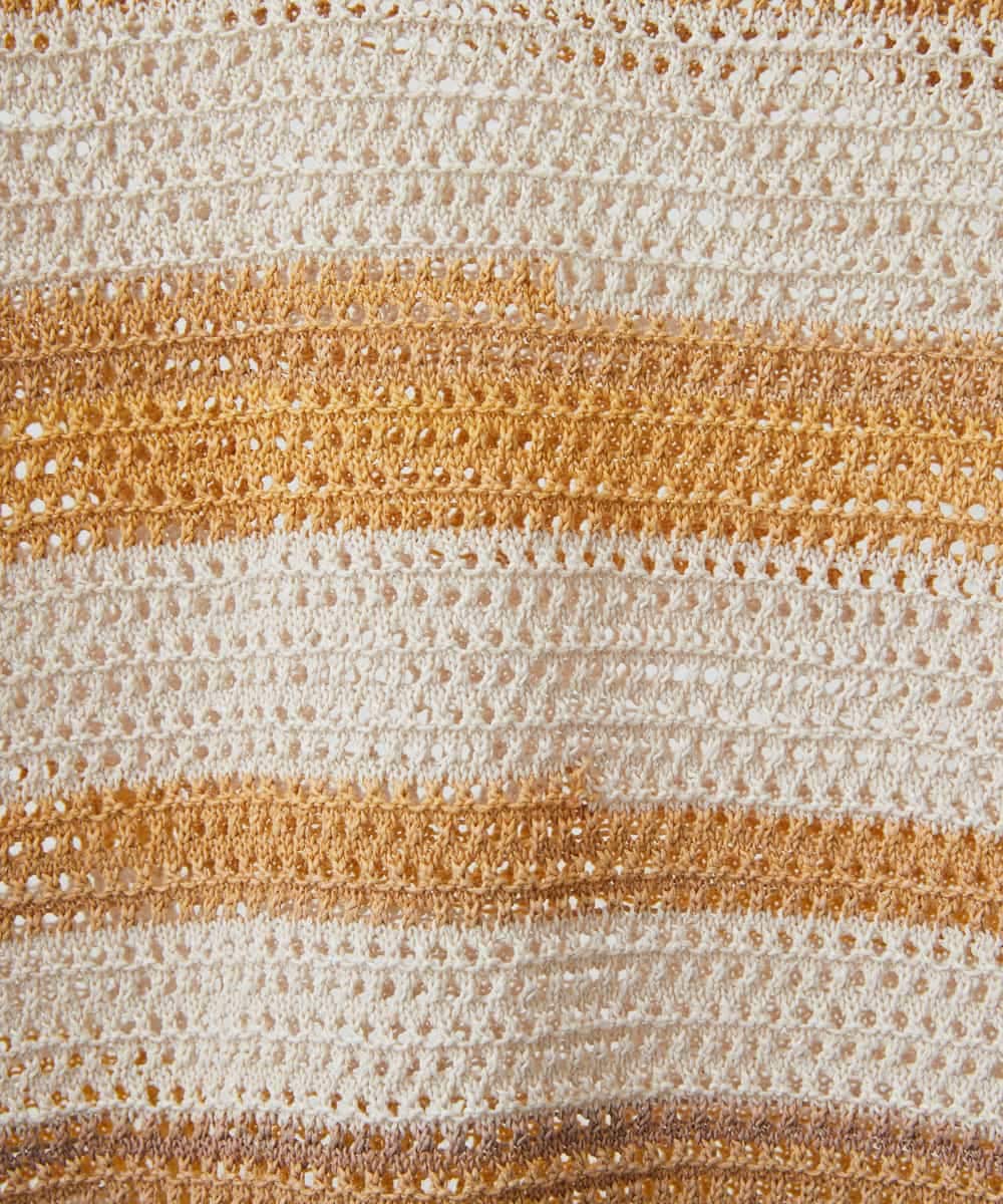 NHFGF40230 GIANNI LO GIUDICE(小さいサイズ)(メゾン ドゥ サンク) カスリボーダーニットベスト ネイビー