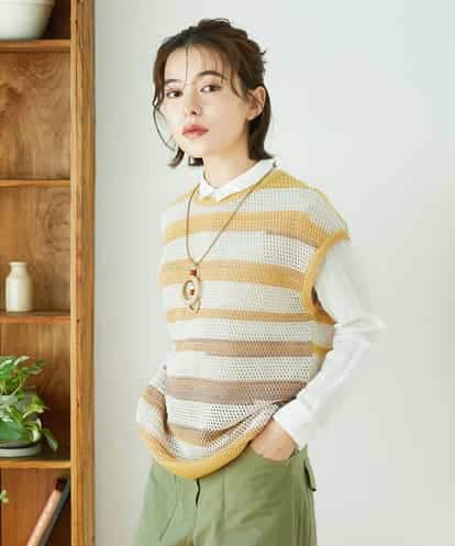 NHFGF40230 GIANNI LO GIUDICE(小さいサイズ) カスリボーダーニットベスト