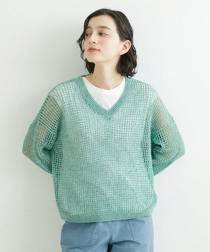 NHFGS30230 GIANNI LO GIUDICE(小さいサイズ) [洗える]ハシゴメッシュニット