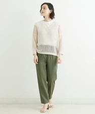 NHFGS30230 GIANNI LO GIUDICE(小さいサイズ)(メゾン ドゥ サンク) [洗える]ハシゴメッシュニット ミントグリーン