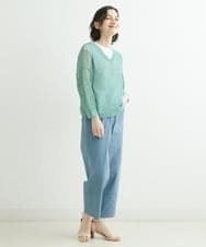 NHFGS30230 GIANNI LO GIUDICE(小さいサイズ)(メゾン ドゥ サンク) [洗える]ハシゴメッシュニット ミントグリーン