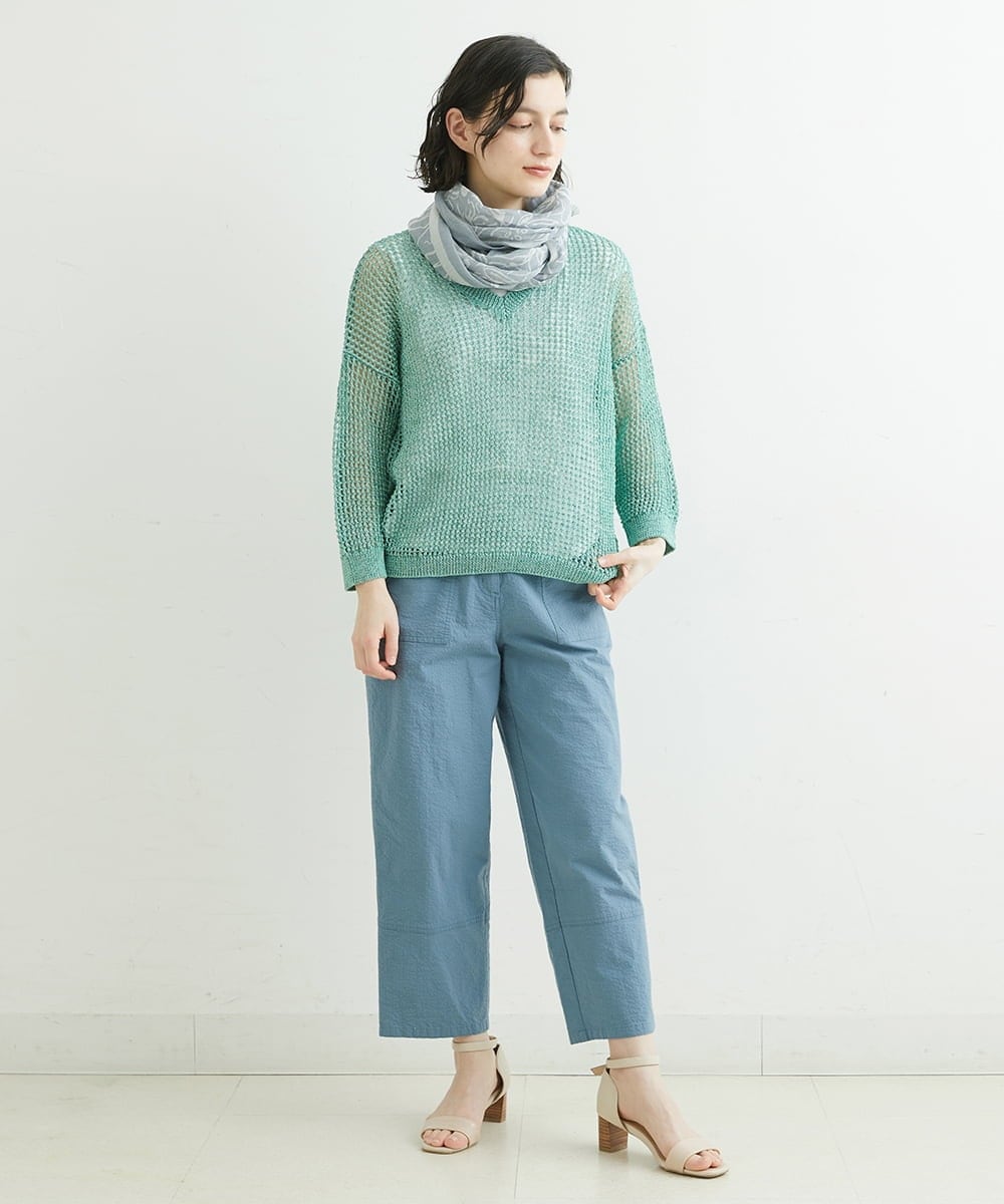 NHFGS30230 GIANNI LO GIUDICE(小さいサイズ)(メゾン ドゥ サンク) [洗える]ハシゴメッシュニット ミントグリーン