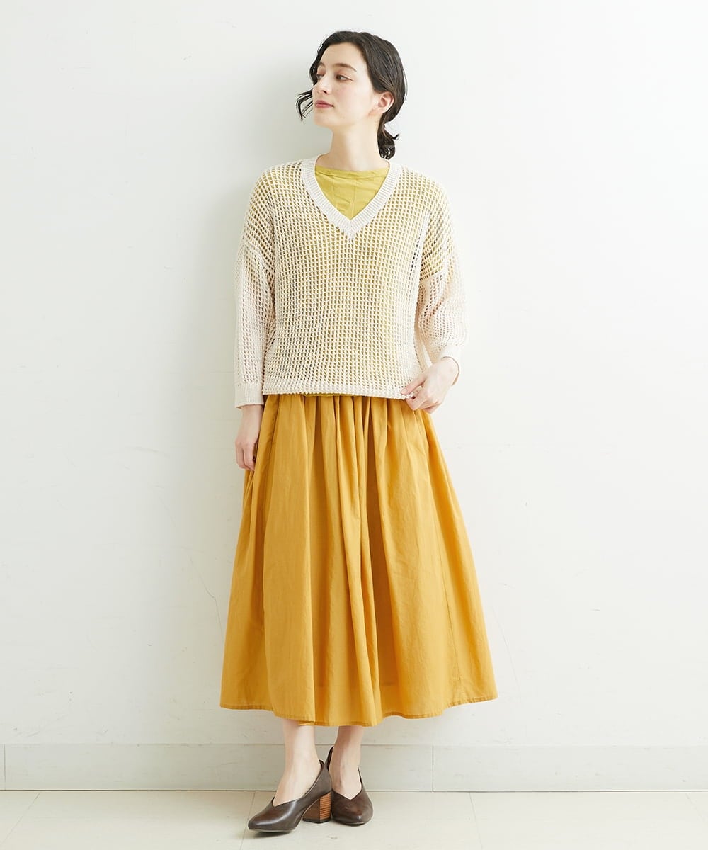 NHFGS30230 GIANNI LO GIUDICE(小さいサイズ)(メゾン ドゥ サンク) [洗える]ハシゴメッシュニット ミントグリーン
