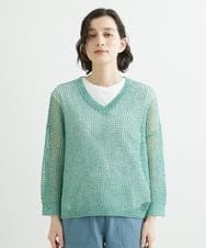 NHFGS30230 GIANNI LO GIUDICE(小さいサイズ)(メゾン ドゥ サンク) [洗える]ハシゴメッシュニット ミントグリーン