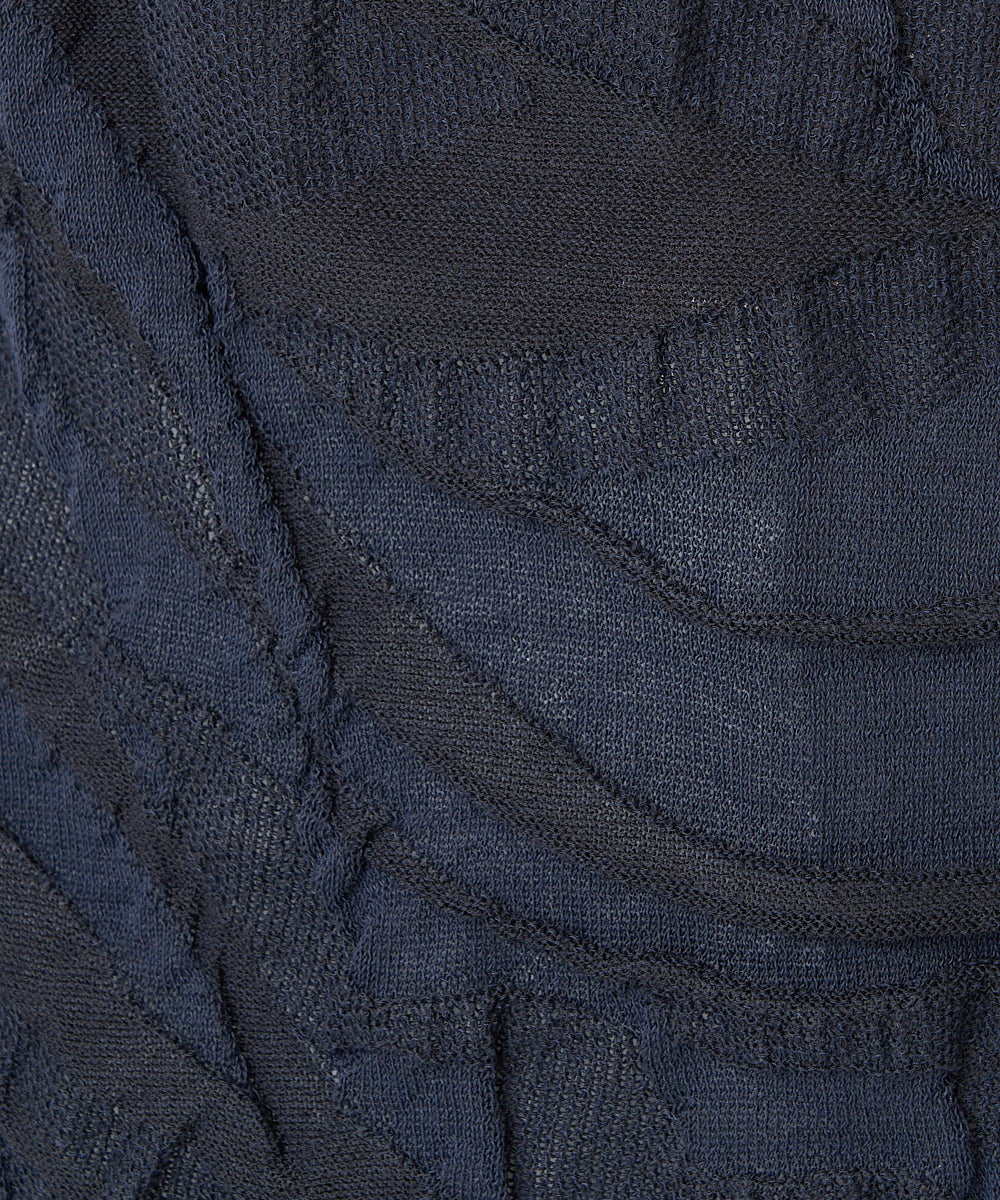NHFGV42230 GIANNI LO GIUDICE(小さいサイズ)(メゾン ドゥ サンク) ウェーブプレーティング刺繍ニット カーキ