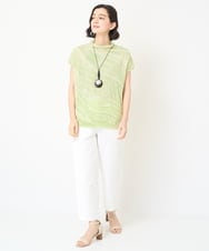 NHFGV42230 GIANNI LO GIUDICE(小さいサイズ)(メゾン ドゥ サンク) ウェーブプレーティング刺繍ニット カーキ