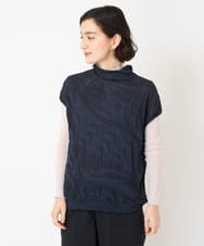 NHFGV42230 GIANNI LO GIUDICE(小さいサイズ)(メゾン ドゥ サンク) ウェーブプレーティング刺繍ニット カーキ