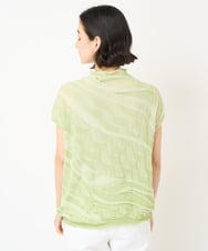 NHFGV42230 GIANNI LO GIUDICE(小さいサイズ)(メゾン ドゥ サンク) ウェーブプレーティング刺繍ニット カーキ