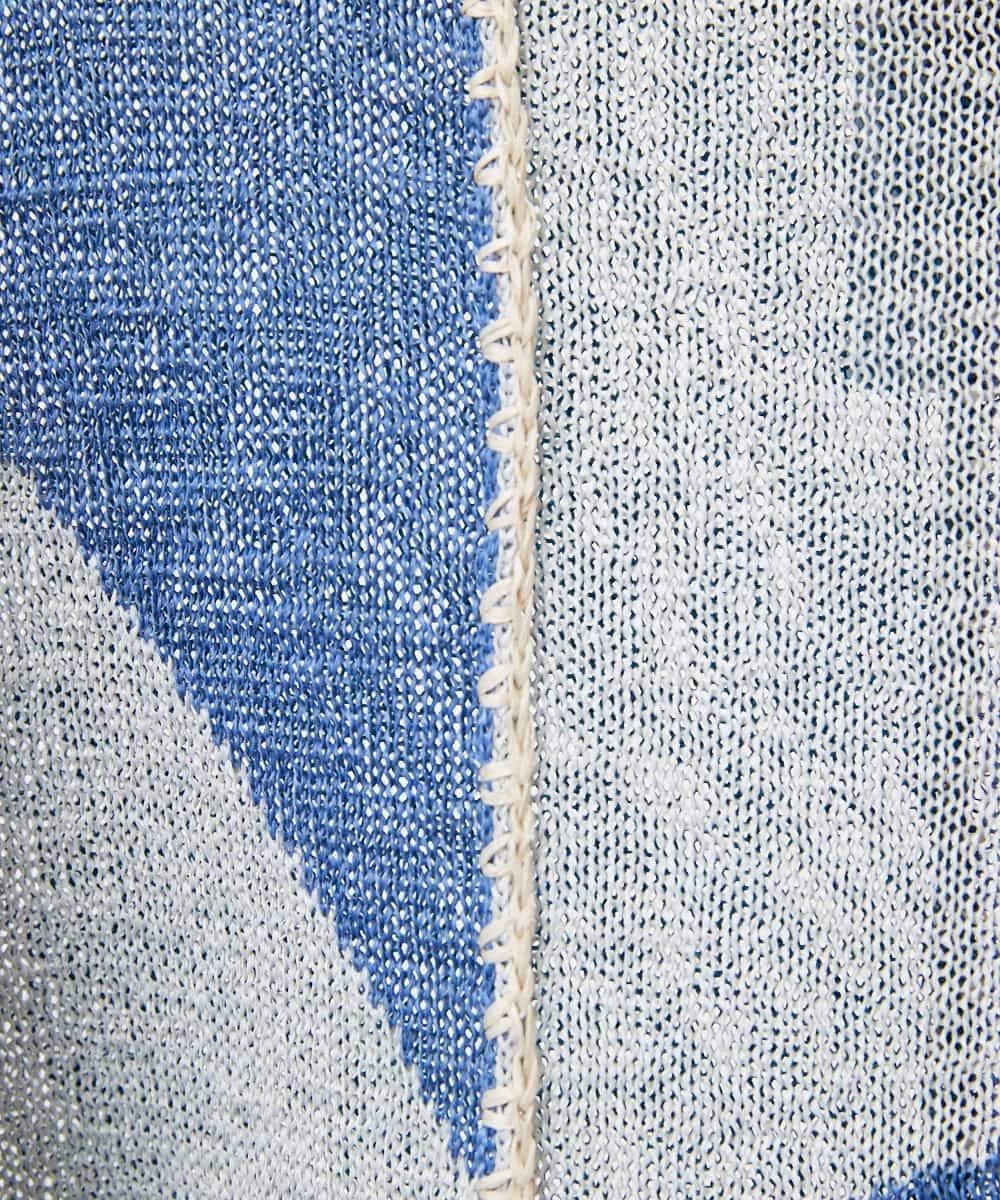 NHFHA10260 GIANNI LO GIUDICE(小さいサイズ)(メゾン ドゥ サンク) 透かし柄インターシャプルオーバーニット カーキ系
