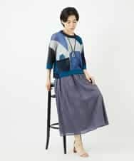 NHFHA10260 GIANNI LO GIUDICE(小さいサイズ)(メゾン ドゥ サンク) 透かし柄インターシャプルオーバーニット カーキ系