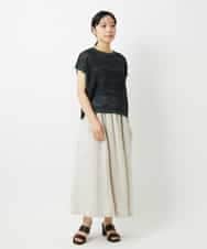NHFHD05200 GIANNI LO GIUDICE(小さいサイズ)(メゾン ドゥ サンク) ペーパーヤーンボーダーニット ブルー