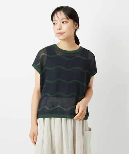NHFHD05200 GIANNI LO GIUDICE(小さいサイズ) ペーパーヤーンボーダーニット