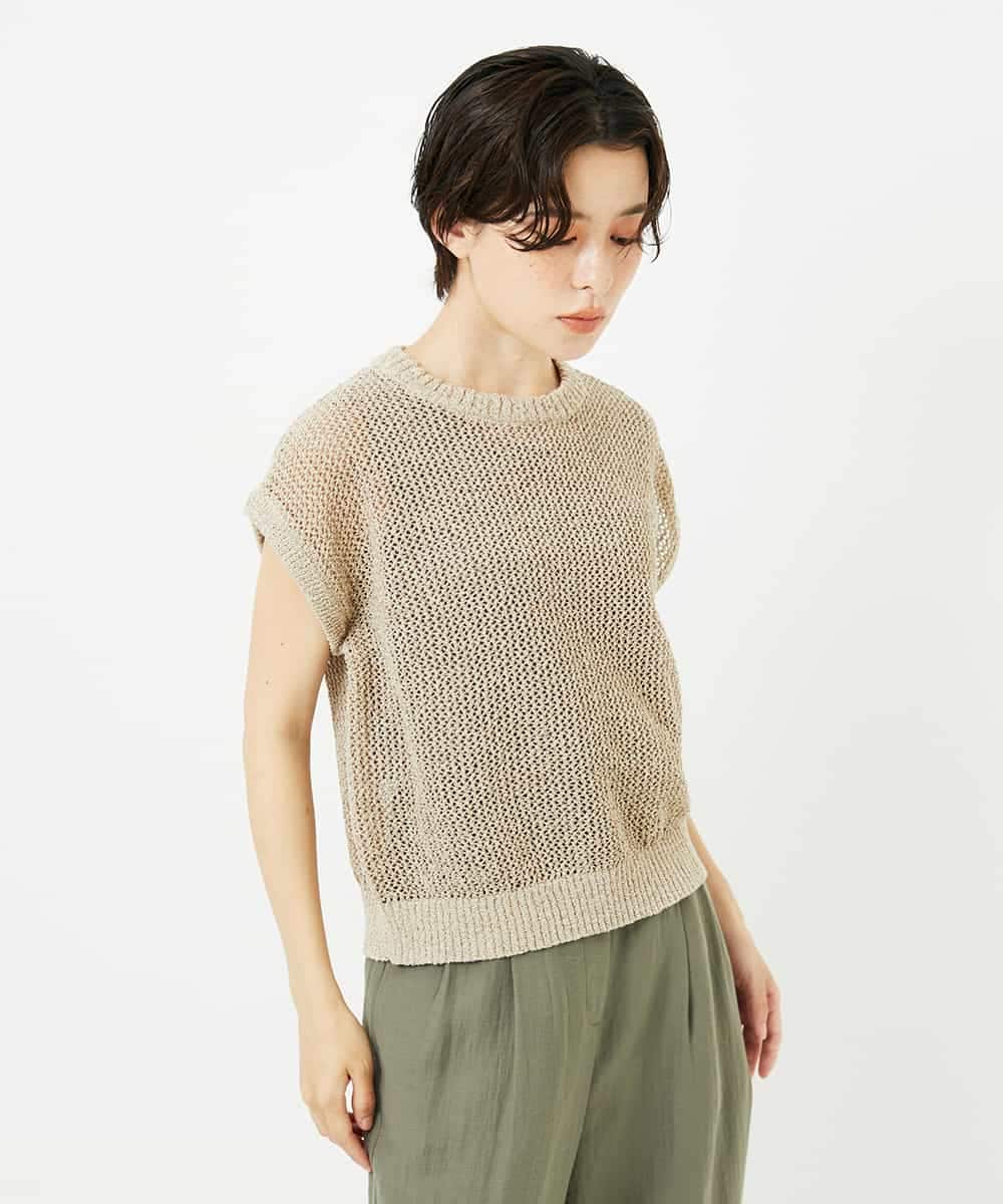 NHFJB01180 GIANNI LO GIUDICE(小さいサイズ)(メゾン ドゥ サンク) メッシュニット ベージュ