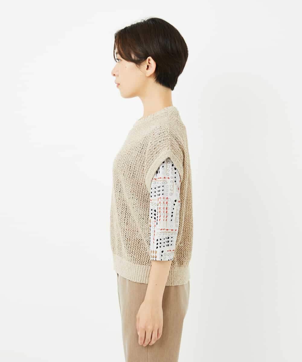 NHFJB01180 GIANNI LO GIUDICE(小さいサイズ)(メゾン ドゥ サンク) メッシュニット ベージュ