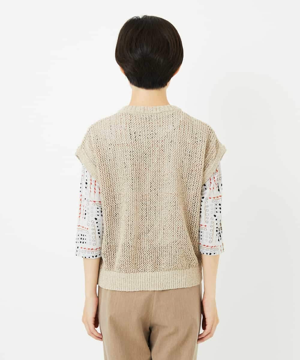 NHFJB01180 GIANNI LO GIUDICE(小さいサイズ)(メゾン ドゥ サンク) メッシュニット ベージュ