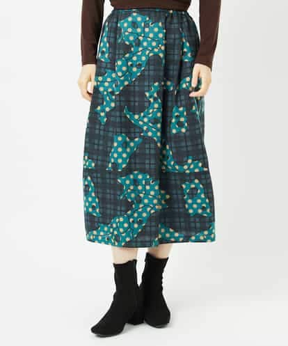 NHHAE11360 GIANNI LO GIUDICE(小さいサイズ) [日本製]ウール混ビエライタリアプリントスカート