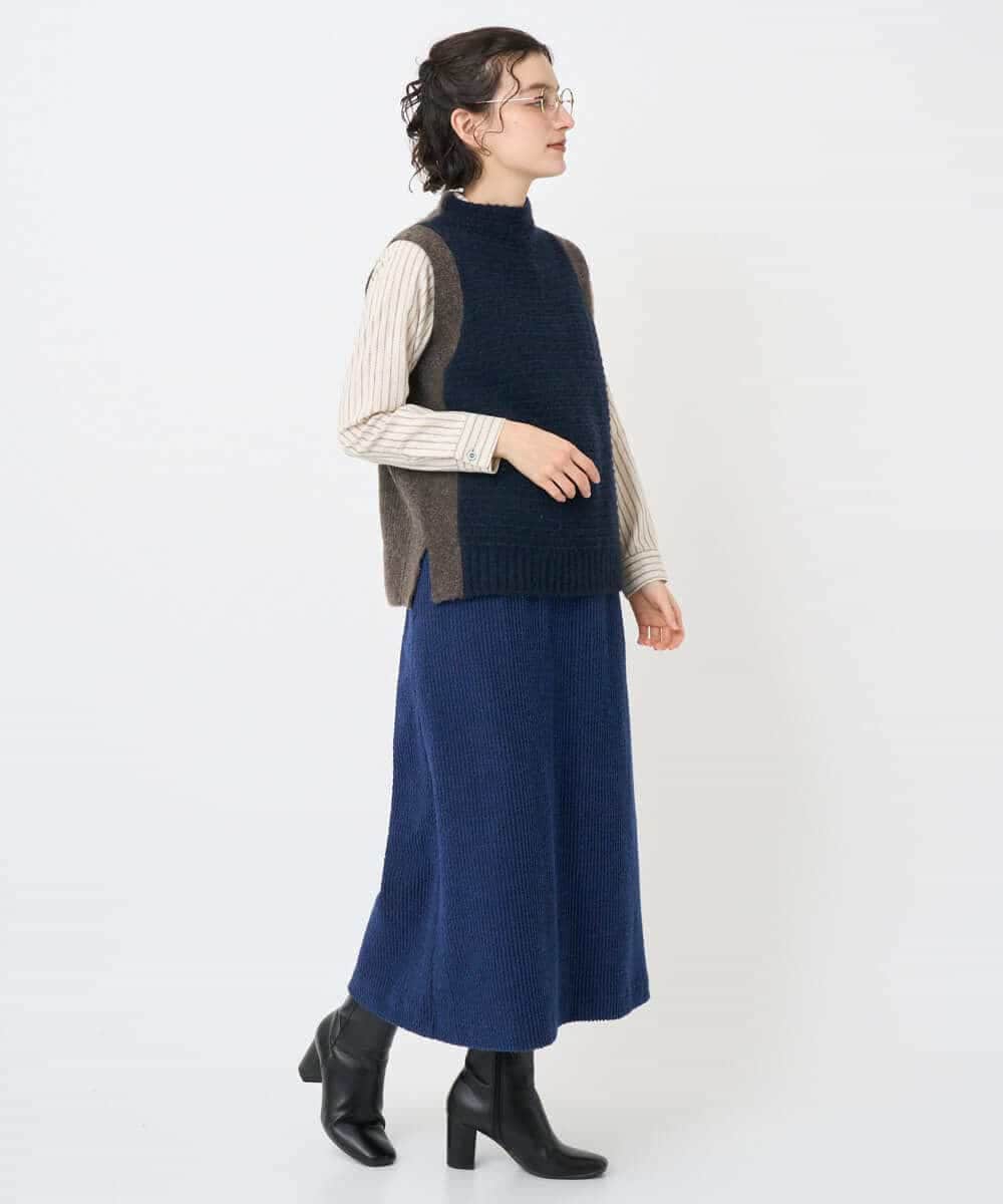 NHHAE20330 GIANNI LO GIUDICE(小さいサイズ)(メゾン ドゥ サンク) [セットアップ対応]コットンスラブインレースカート ベージュ