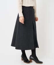 NHHAE21290 GIANNI LO GIUDICE(小さいサイズ)(メゾン ドゥ サンク) レーヨン混ストレッチチェックスカート オフベージュ