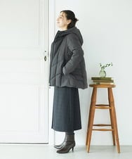 NHHAE21290 GIANNI LO GIUDICE(小さいサイズ)(メゾン ドゥ サンク) レーヨン混ストレッチチェックスカート オフベージュ