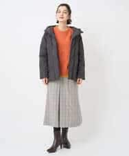 NHHAE21290 GIANNI LO GIUDICE(小さいサイズ)(メゾン ドゥ サンク) レーヨン混ストレッチチェックスカート オフベージュ