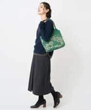NHHAE21290 GIANNI LO GIUDICE(小さいサイズ)(メゾン ドゥ サンク) レーヨン混ストレッチチェックスカート オフベージュ