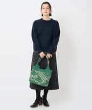 NHHAE21290 GIANNI LO GIUDICE(小さいサイズ)(メゾン ドゥ サンク) レーヨン混ストレッチチェックスカート オフベージュ