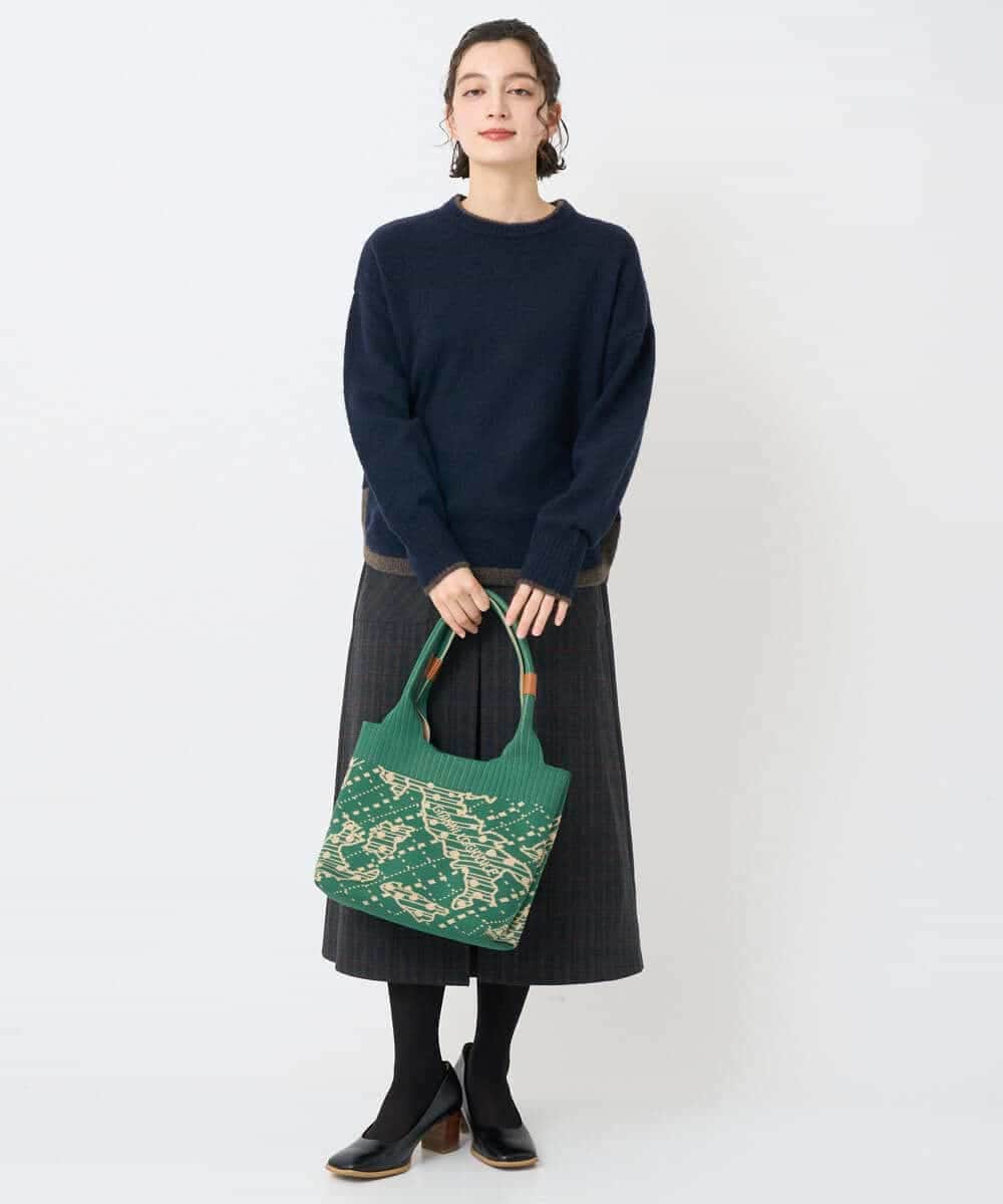 NHHAE21290 GIANNI LO GIUDICE(小さいサイズ)(メゾン ドゥ サンク) レーヨン混ストレッチチェックスカート オフベージュ