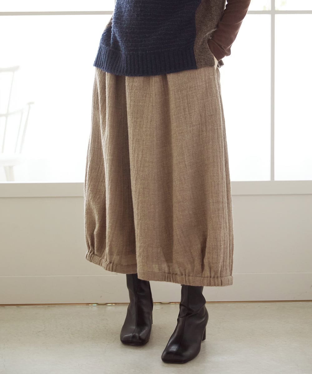 NHHAE36330 GIANNI LO GIUDICE(小さいサイズ)(メゾン ドゥ サンク) [セットアップ対応]リファインガーゼスカート ベージュ