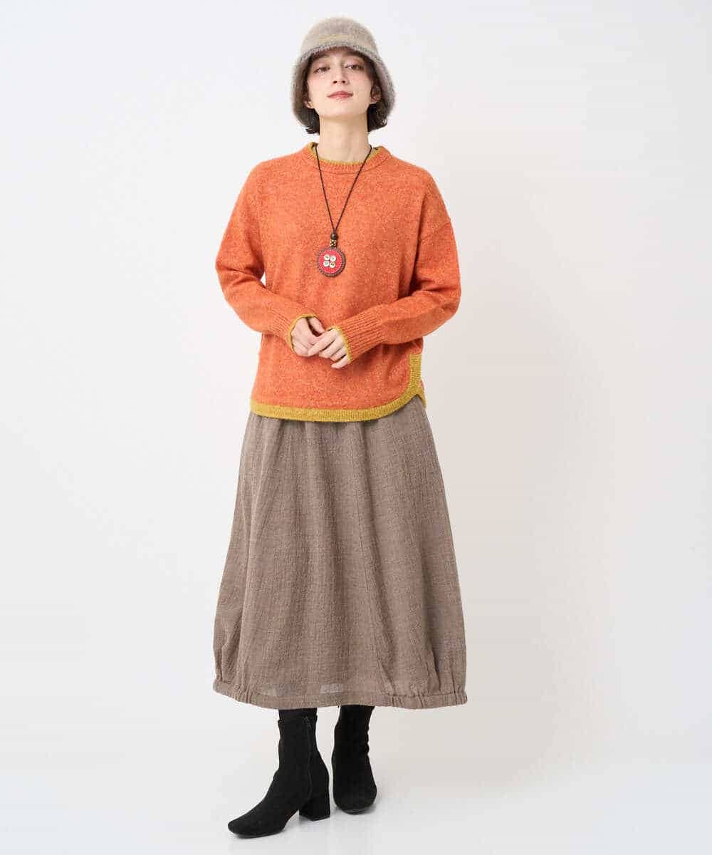 NHHAE36330 GIANNI LO GIUDICE(小さいサイズ)(メゾン ドゥ サンク) [セットアップ対応]リファインガーゼスカート ベージュ