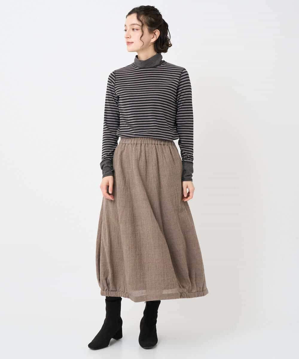 NHHAE36330 GIANNI LO GIUDICE(小さいサイズ)(メゾン ドゥ サンク) [セットアップ対応]リファインガーゼスカート ベージュ