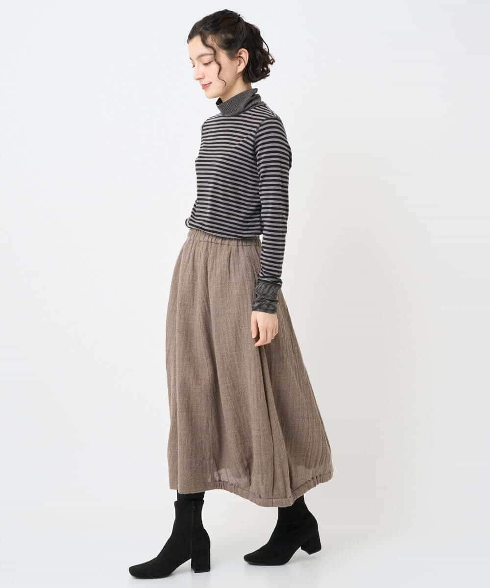 NHHAE36330 GIANNI LO GIUDICE(小さいサイズ)(メゾン ドゥ サンク) [セットアップ対応]リファインガーゼスカート ベージュ