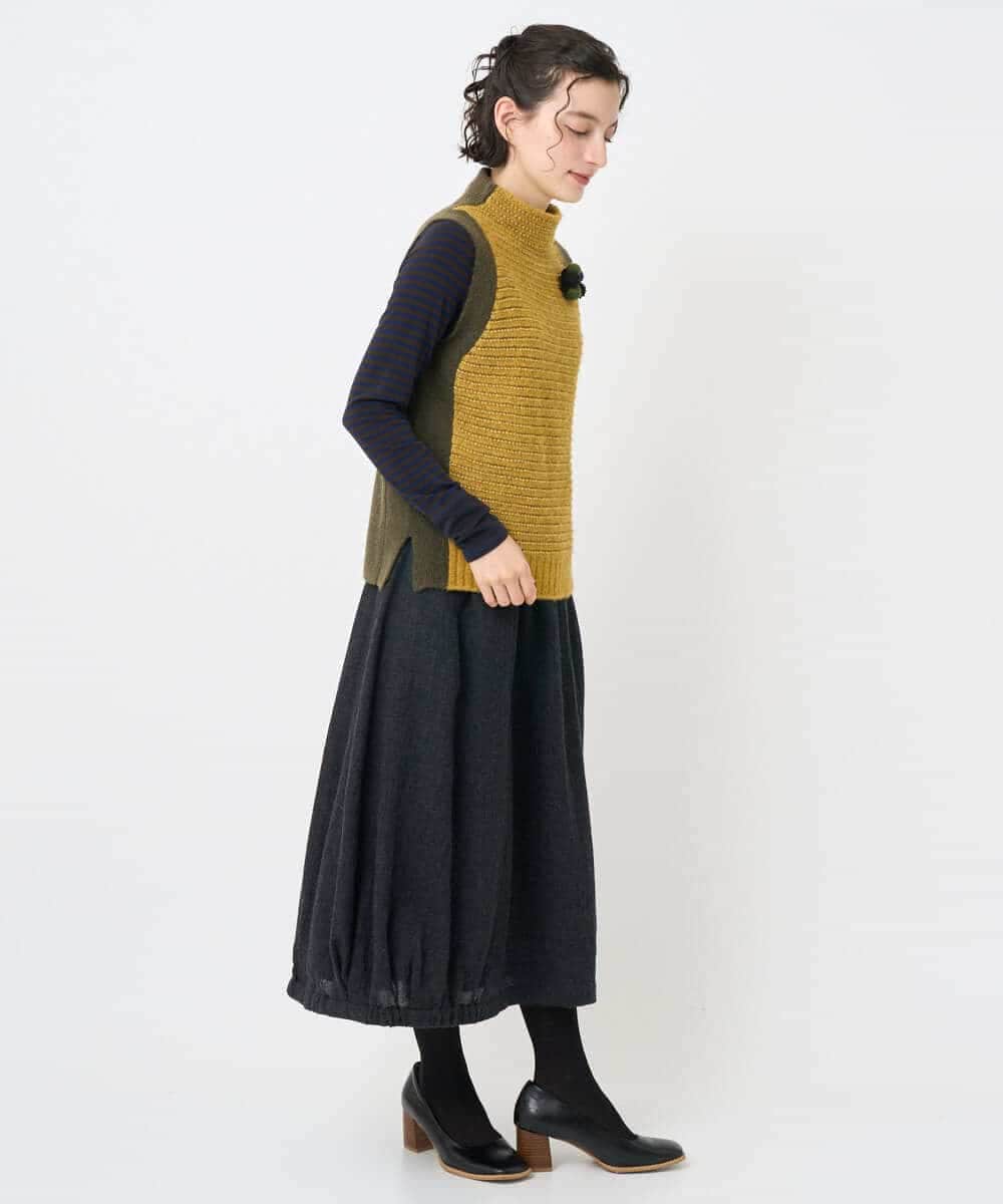 NHHAE36330 GIANNI LO GIUDICE(小さいサイズ)(メゾン ドゥ サンク) [セットアップ対応]リファインガーゼスカート ベージュ