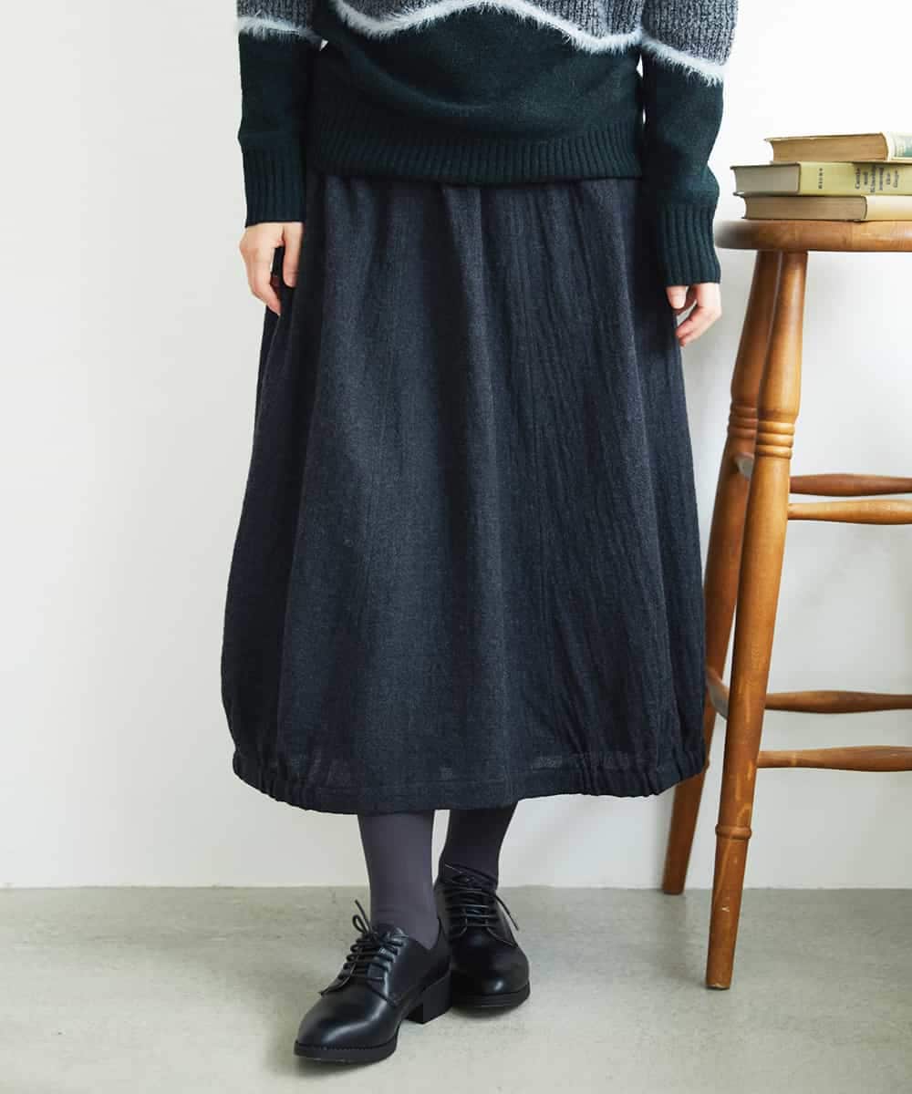 NHHAE36330 GIANNI LO GIUDICE(小さいサイズ)(メゾン ドゥ サンク) [セットアップ対応]リファインガーゼスカート ベージュ