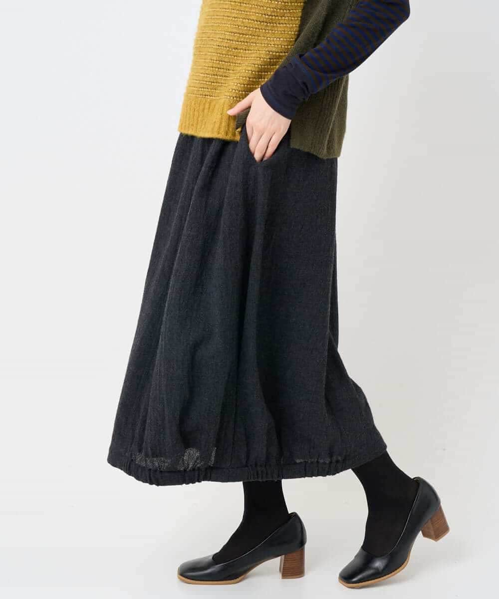 NHHAE36330 GIANNI LO GIUDICE(小さいサイズ)(メゾン ドゥ サンク) [セットアップ対応]リファインガーゼスカート ベージュ