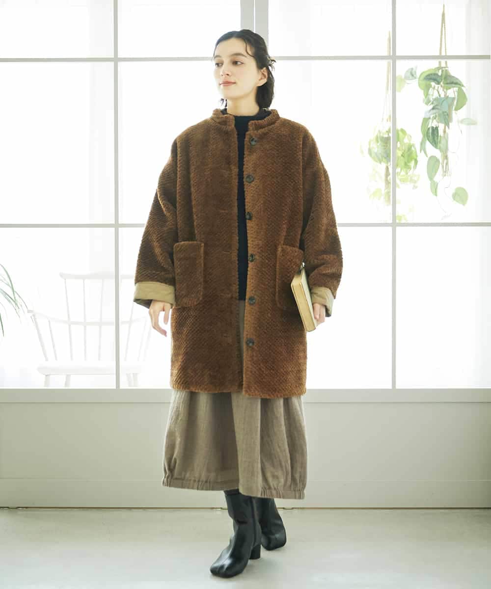 NHHAE36330 GIANNI LO GIUDICE(小さいサイズ)(メゾン ドゥ サンク) [セットアップ対応]リファインガーゼスカート ベージュ