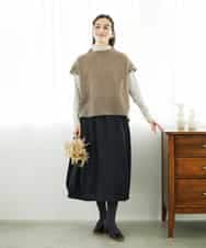 NHHAE36330 GIANNI LO GIUDICE(小さいサイズ)(メゾン ドゥ サンク) [セットアップ対応]リファインガーゼスカート ベージュ