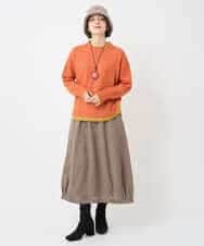 NHHAE36330 GIANNI LO GIUDICE(小さいサイズ)(メゾン ドゥ サンク) [セットアップ対応]リファインガーゼスカート ベージュ