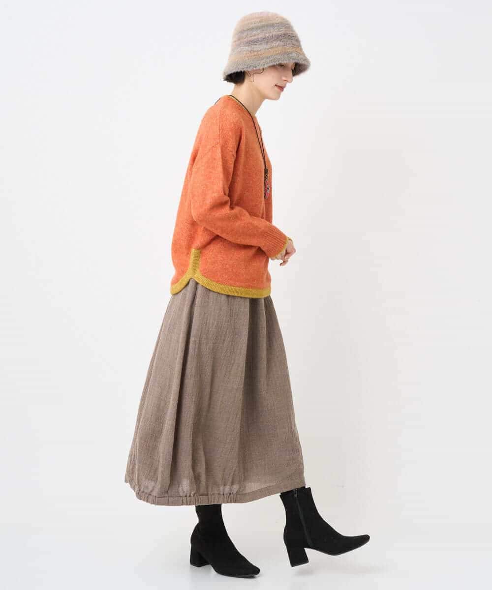 NHHAE36330 GIANNI LO GIUDICE(小さいサイズ)(メゾン ドゥ サンク) [セットアップ対応]リファインガーゼスカート ベージュ